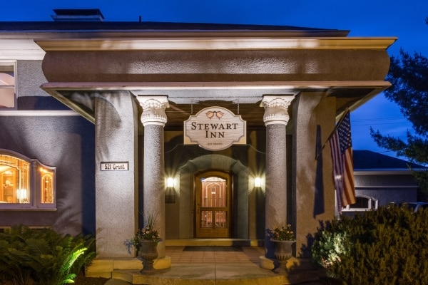 Our Favorite Wausau Restaurants 8 Entrance to the Stewart Inn, one of the best places to stay in Wausau, Wisconsin