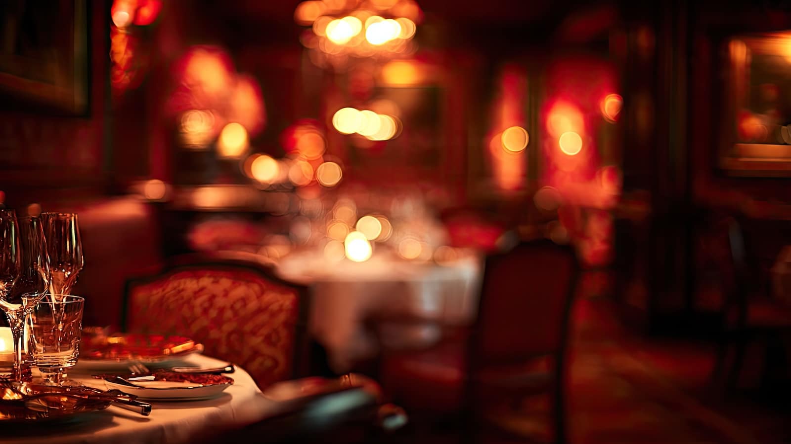 Dine at Nearby Wisconsin Supper Clubs 2 A dimly lit Wisconsin supper club set for dining.